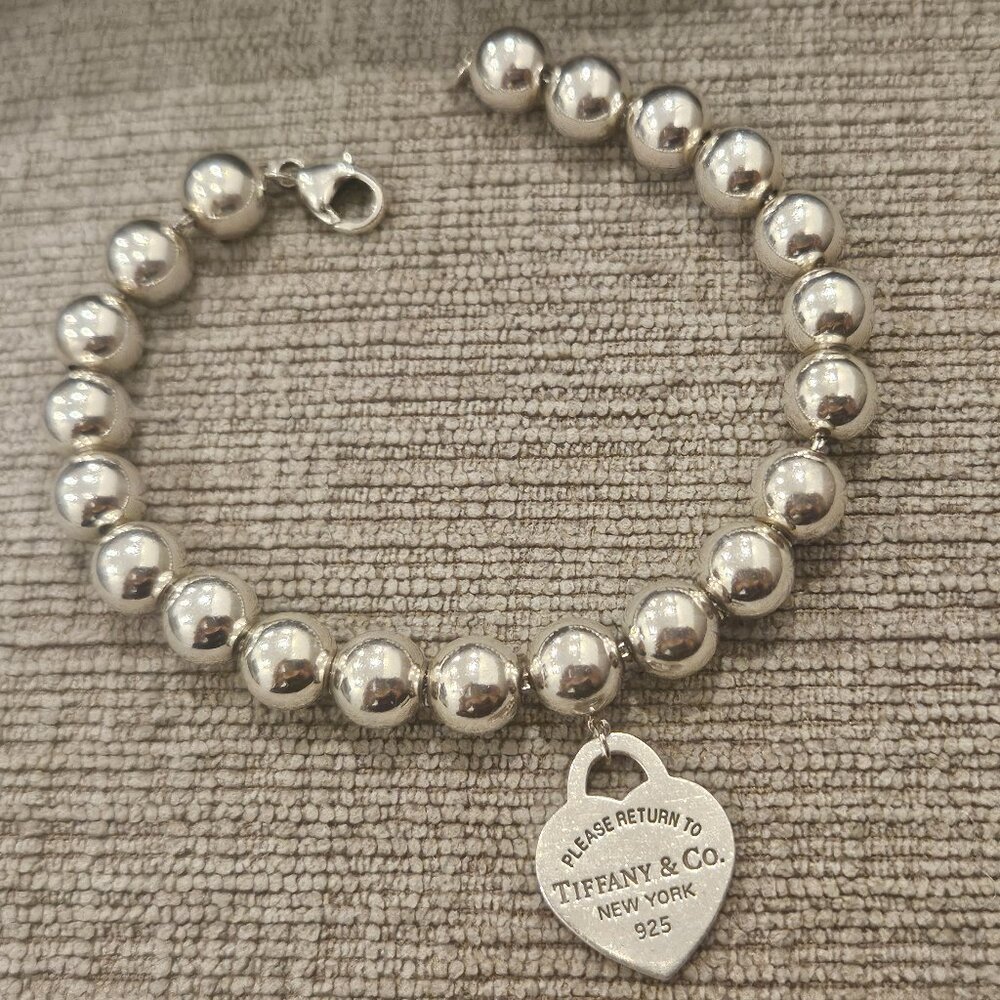 Tiffany & Co. "Return To Tiffany" Heart Tag Bead Bracelet